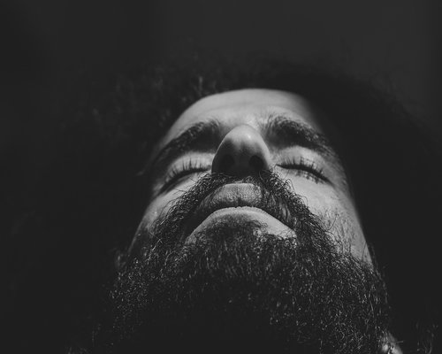 Portrait of calm man